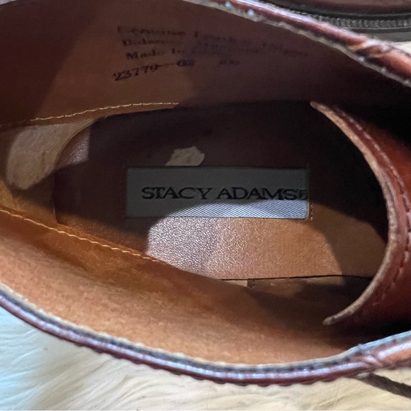 Stacy Adams Brown Genuine Leather Lace Up Ankle Boots Men’s Size 8M - Picture 6 of 8